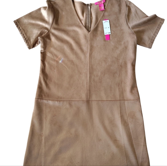 Catherine Malandrino Faux Suede Dress NEW Size 16 - Picture 6 of 6